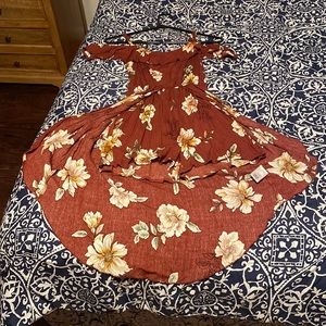 Red floral jumper only wore once!!